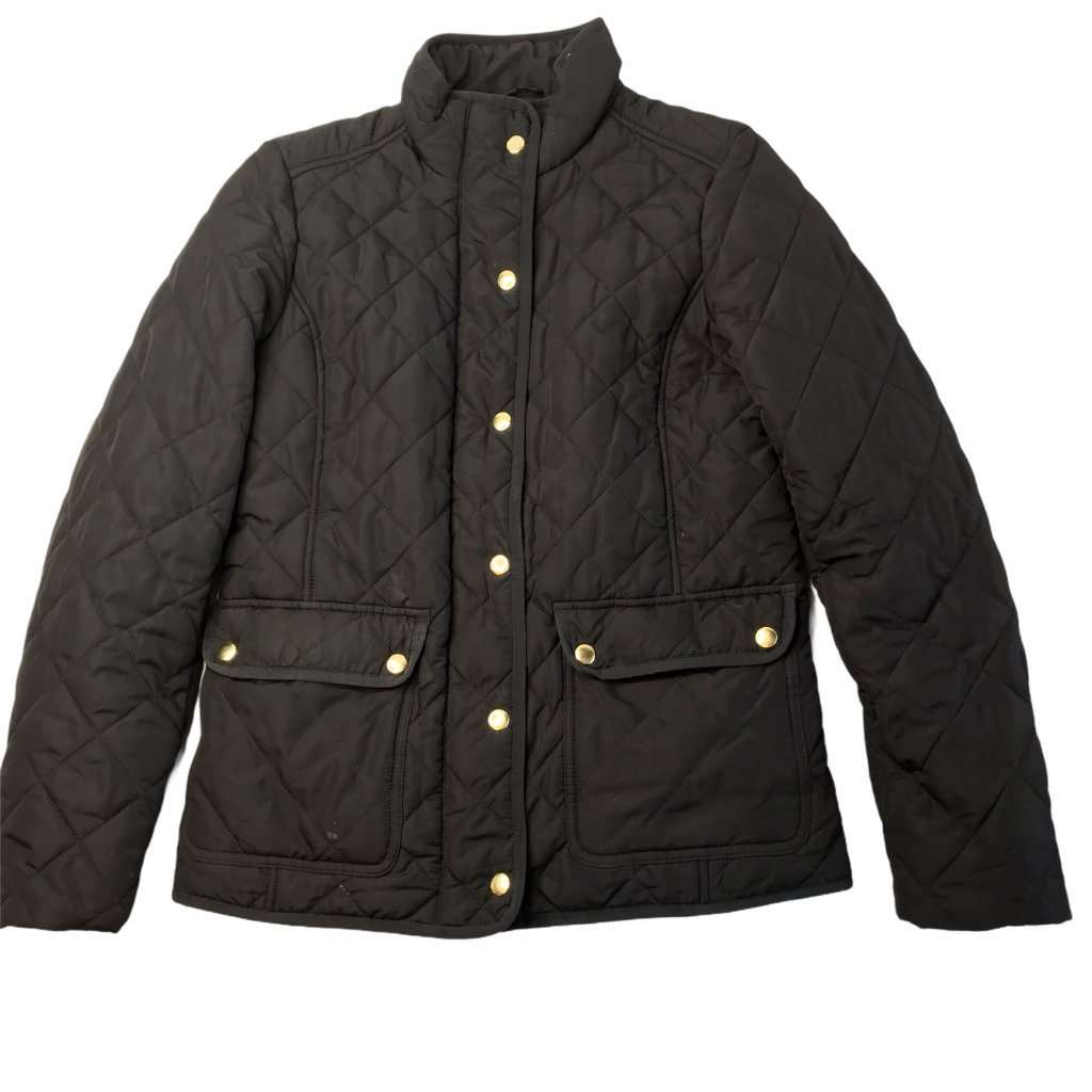 J. Crew Puffer Puffy Jacket Coat Black, Women's Xs